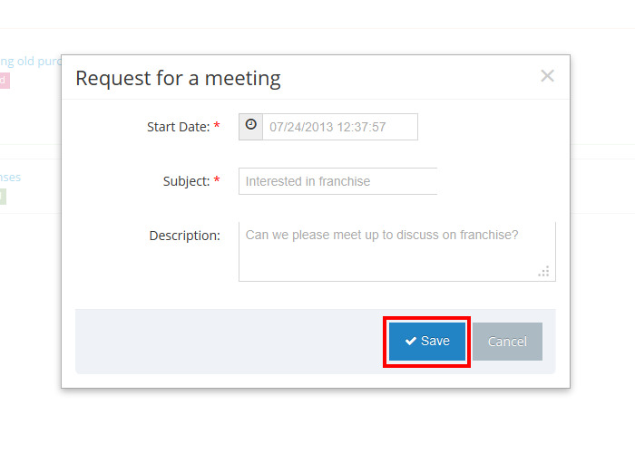 portal request for a meeting assistance