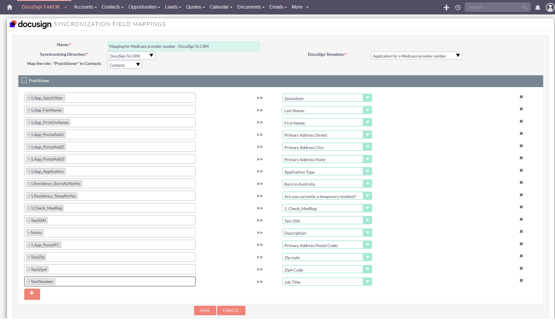 SuiteCRM for DocuSign