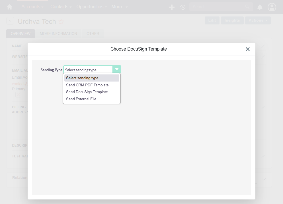 SuiteCRM for DocuSign