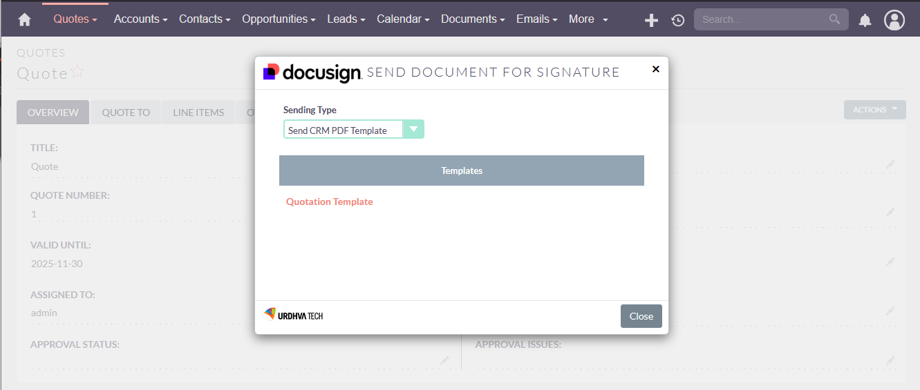 SuiteCRM for DocuSign