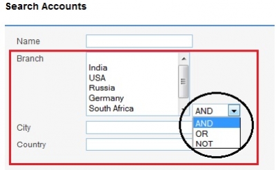 MultiSelect Field In Advance Search With Custom Operator