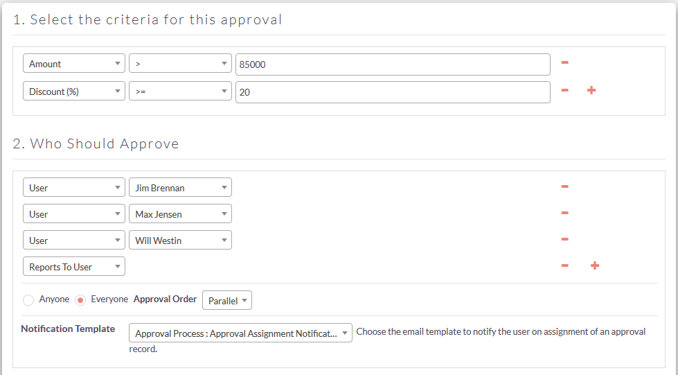 Setup approval process for suitecrm