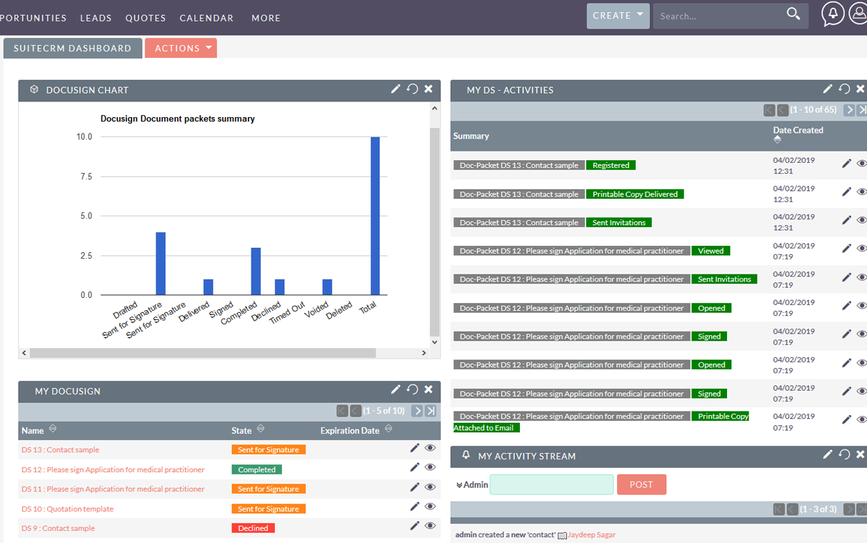 DocuSign for SuiteCRM