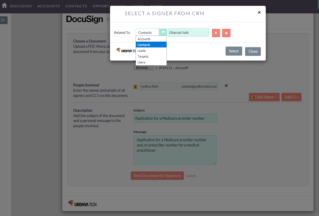 SuiteCRM for DocuSign