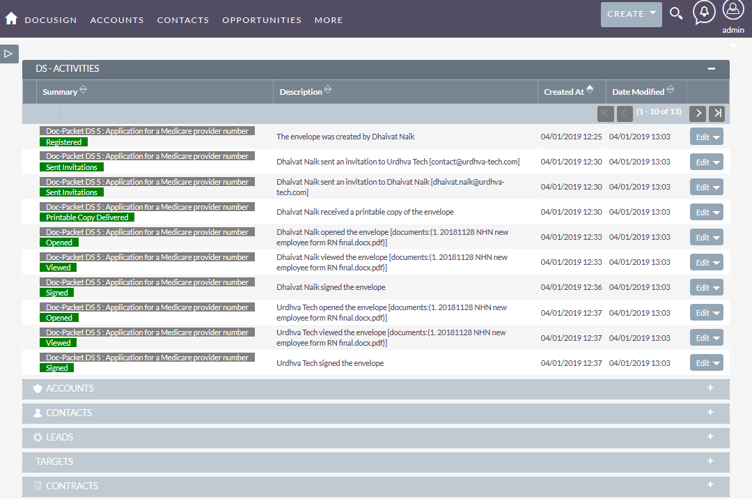 SuiteCRM for DocuSign