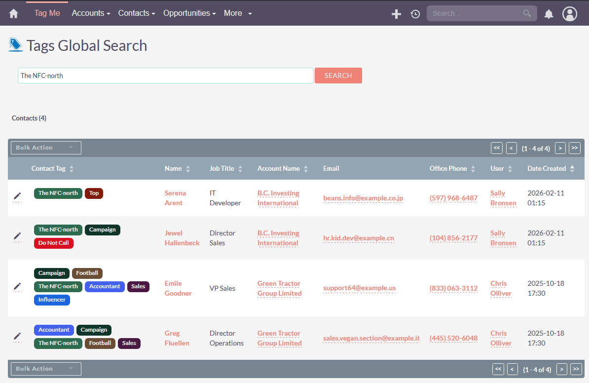SuiteCRM tag management global search SuiteCRM tag management global search